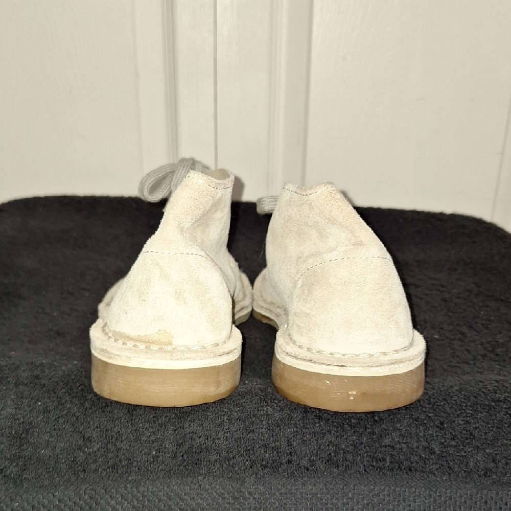 Bata Safari Lace-Up Suede Leather Boots - Cream - 8½ - Picture 5 of 9